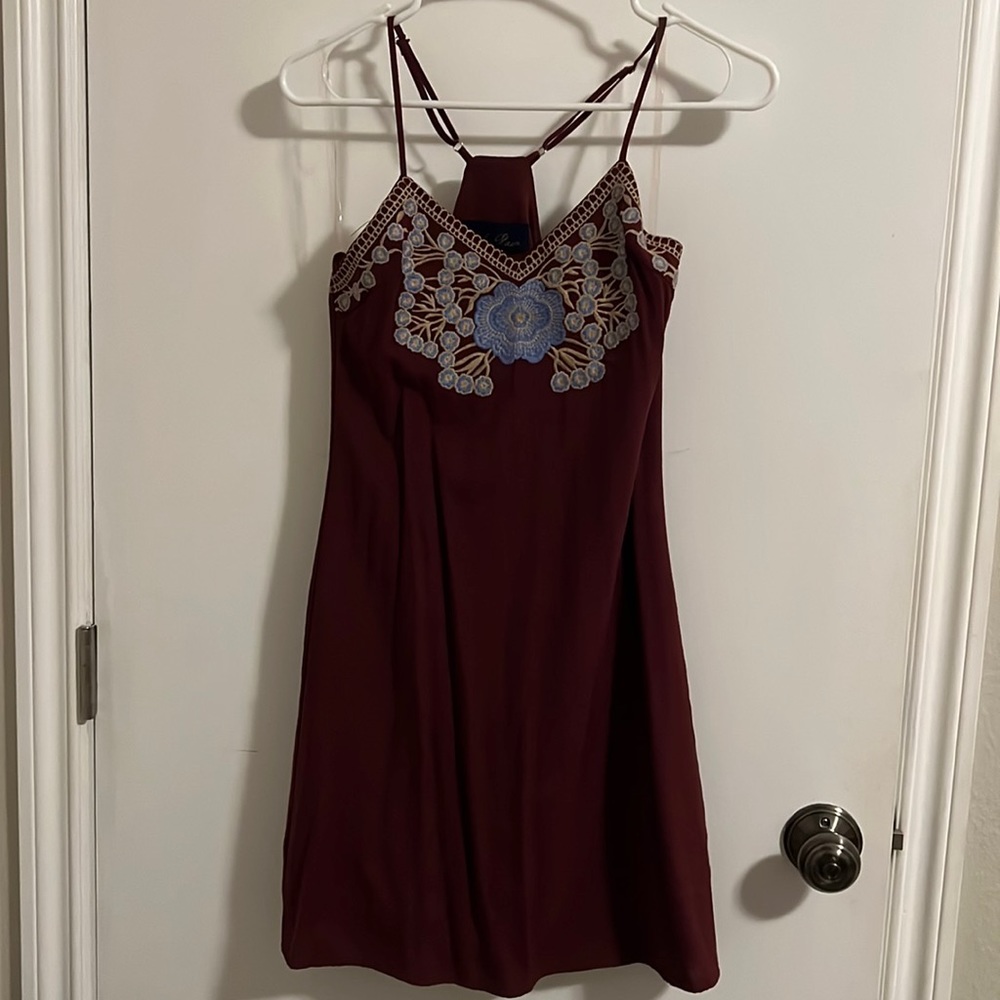 Blue Rain Embroidered Dress